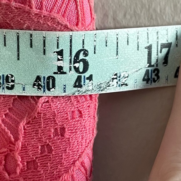 Vintage Le Château Strapless Watermelon Pink Trellis Lace Dress – Size Med GUC - Picture 13 of 15